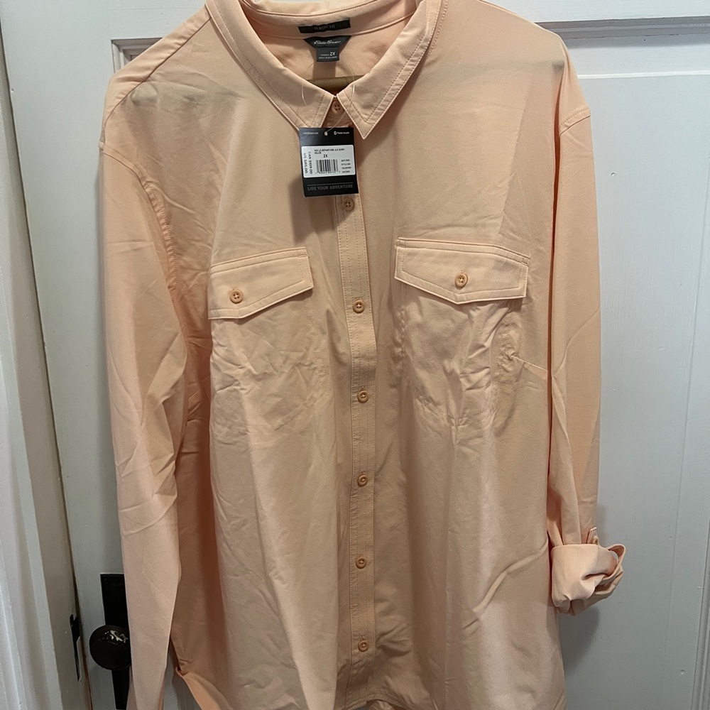 NWT Eddie Bauer Departure 2.0 Button-Up Shirt, 2X